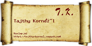 Tajthy Kornél névjegykártya