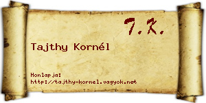 Tajthy Kornél névjegykártya