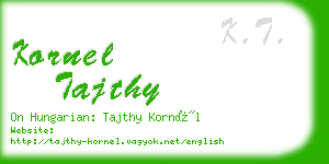 kornel tajthy business card